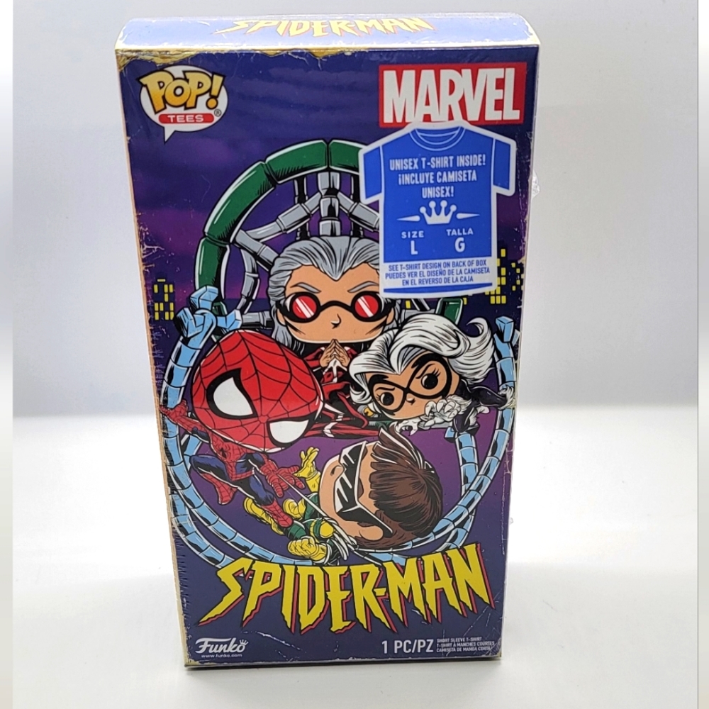 Funko Pop! Spider-Man Animated Series VHS Boxed T Shirt - Large - NWT